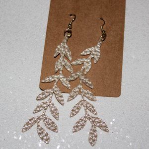 Faux leather dangle style earrings